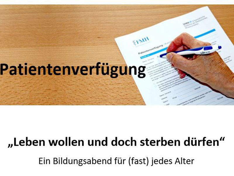 Bildungsabend 2014 Patientenverfügung